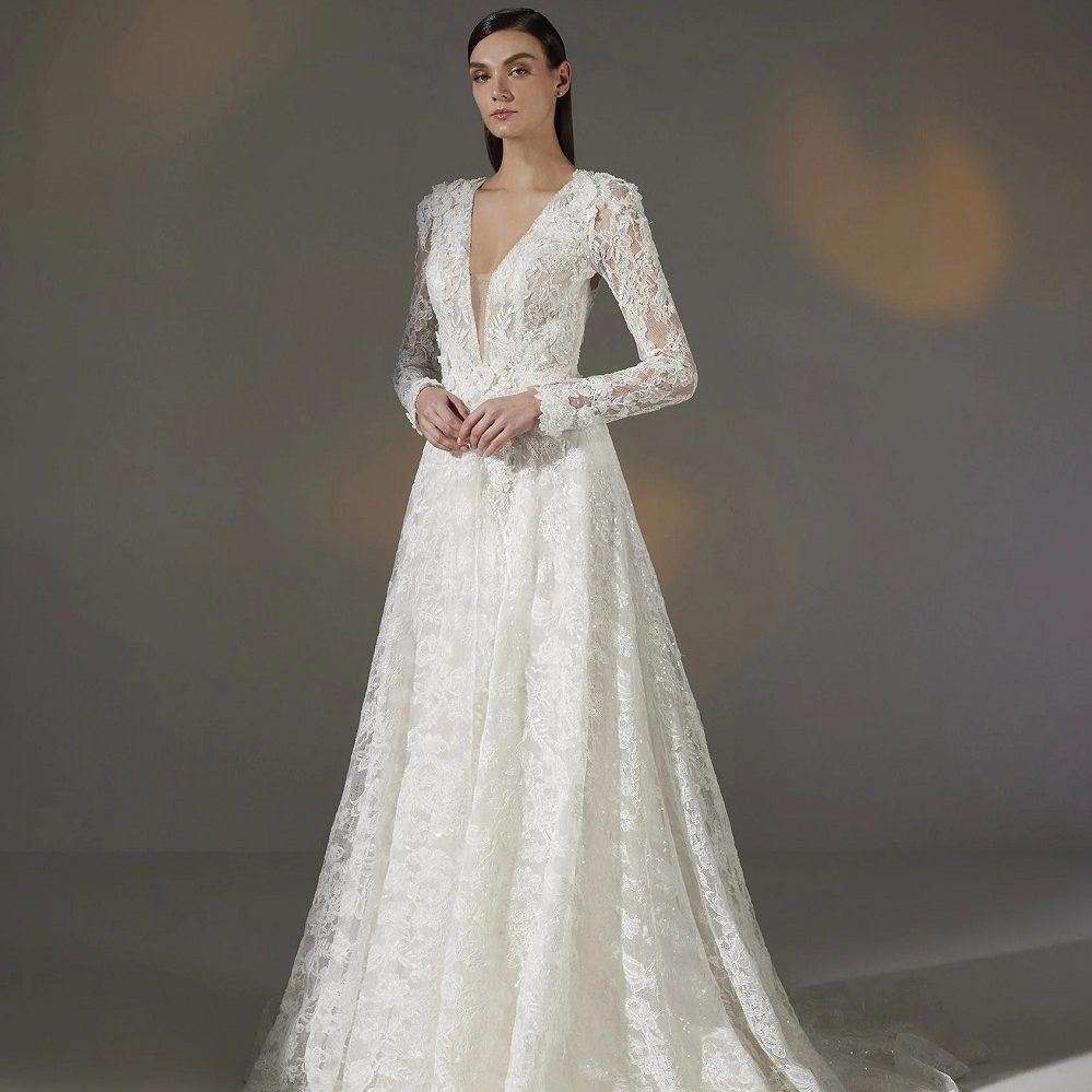 long sleeve wedding gown