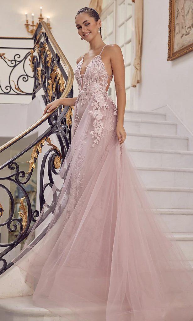 pink formal gown