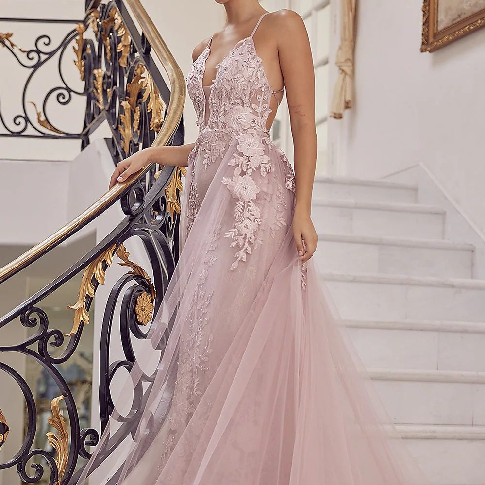 pink formal gown