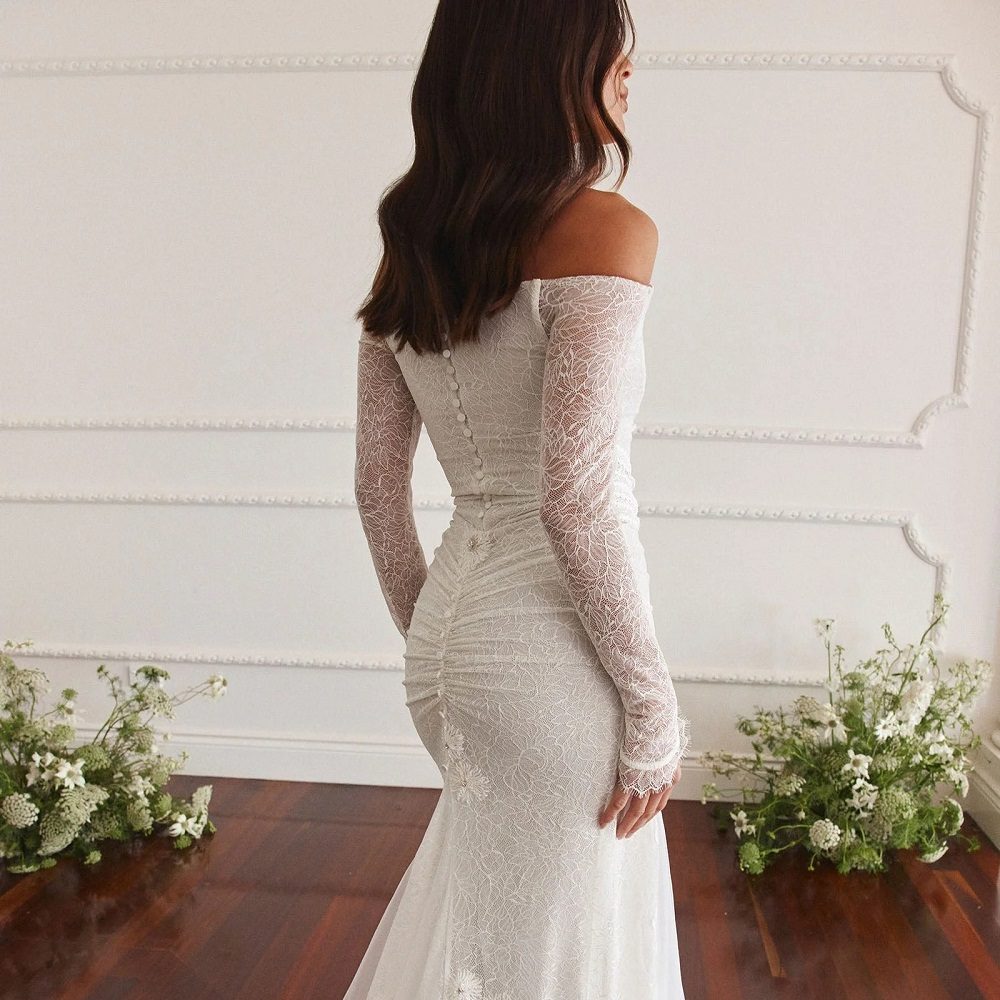 long sleeve wedding gown
