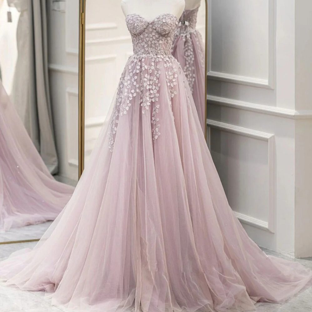 pink formal gown