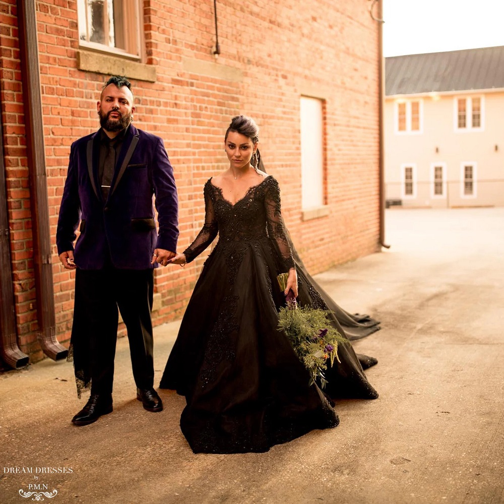 black ball gown dress