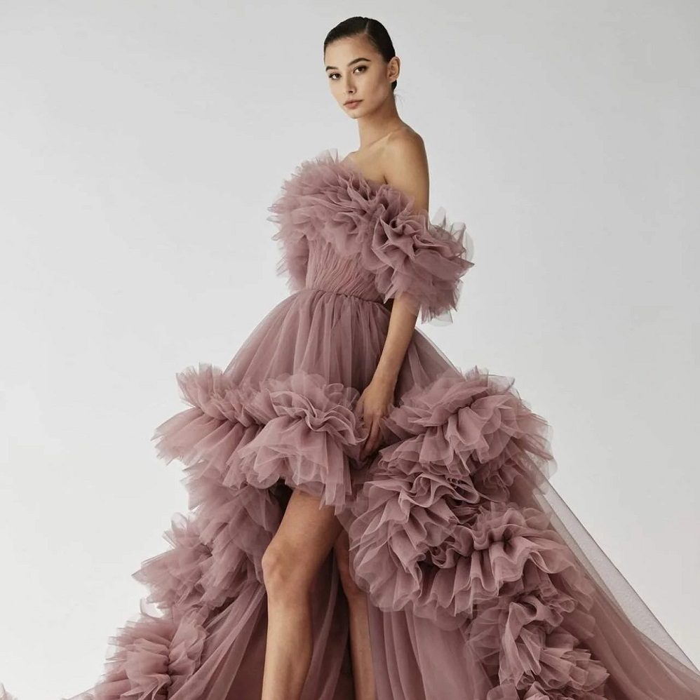 pink formal gown