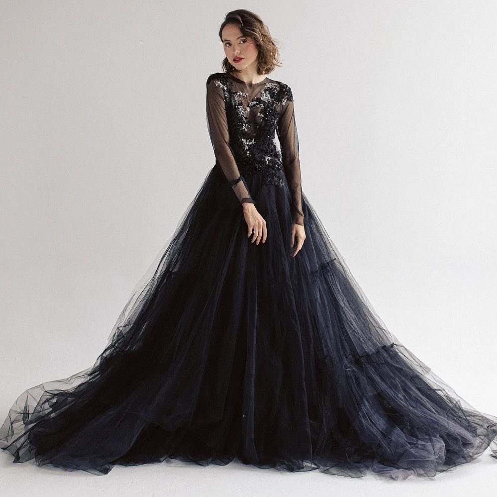black ball gown dress