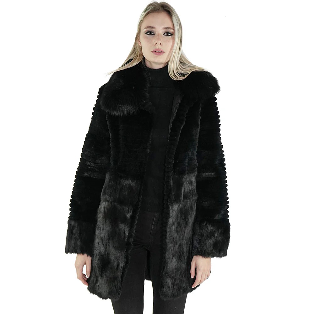 black fur coat