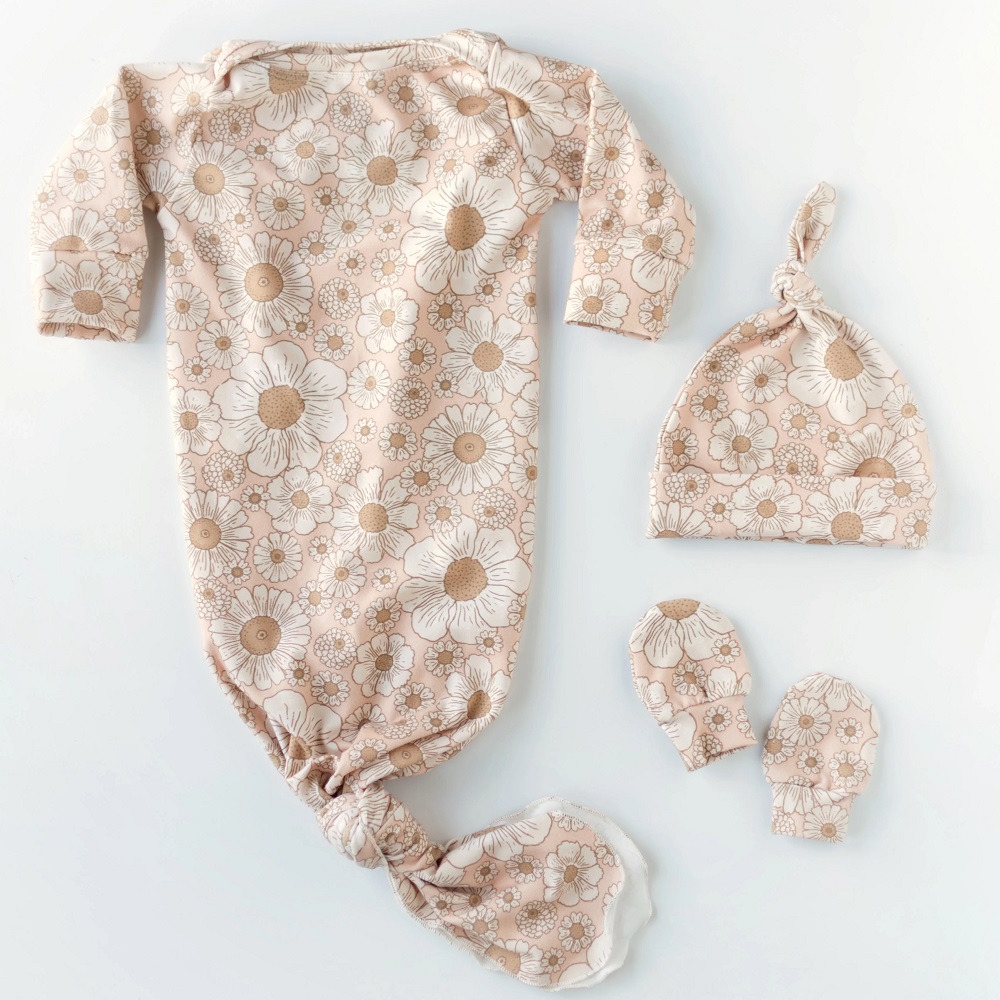 newborn knotted gown
