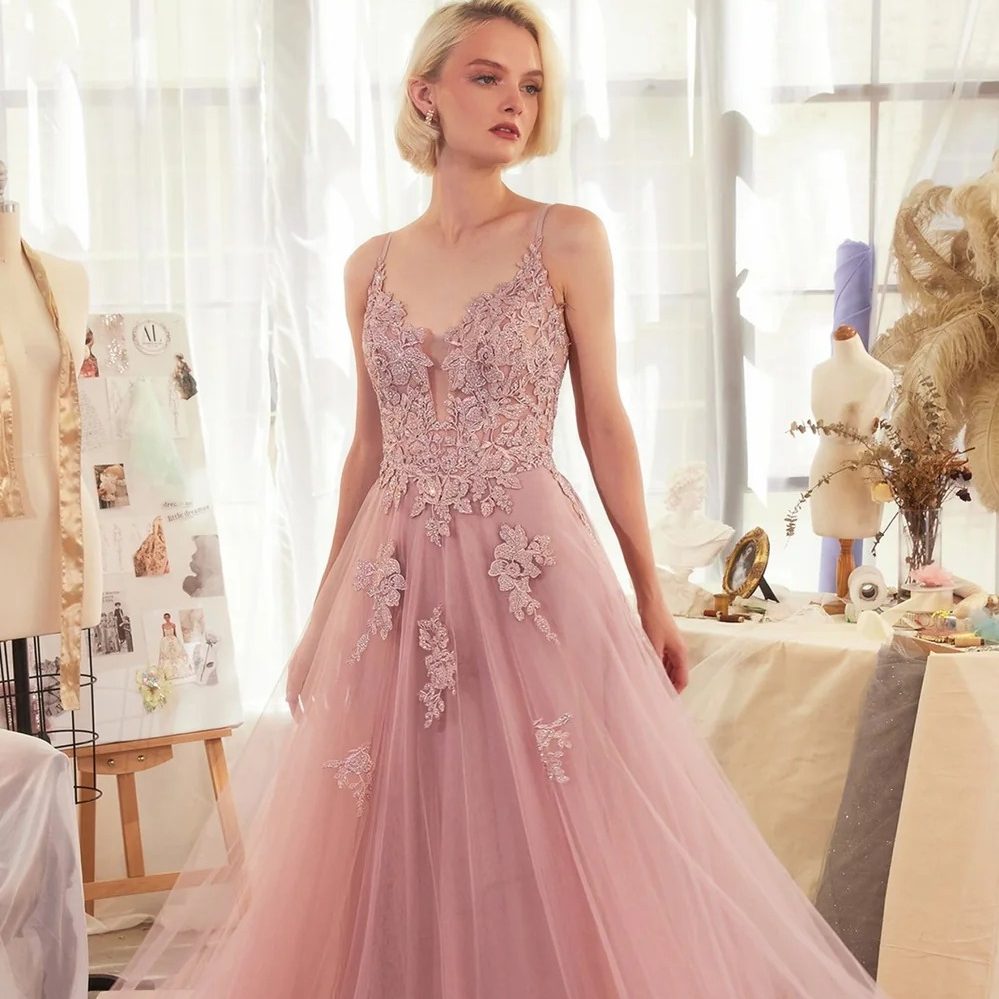 pink formal gown