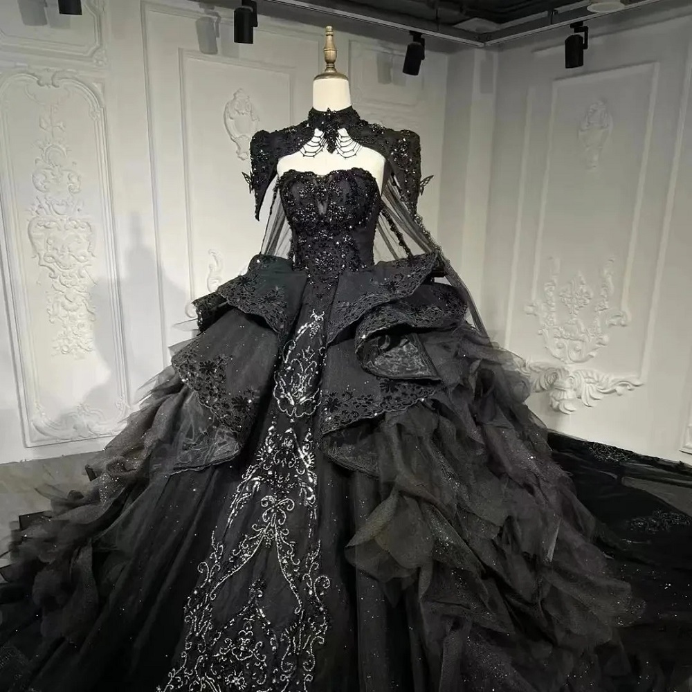 black ball gown dress