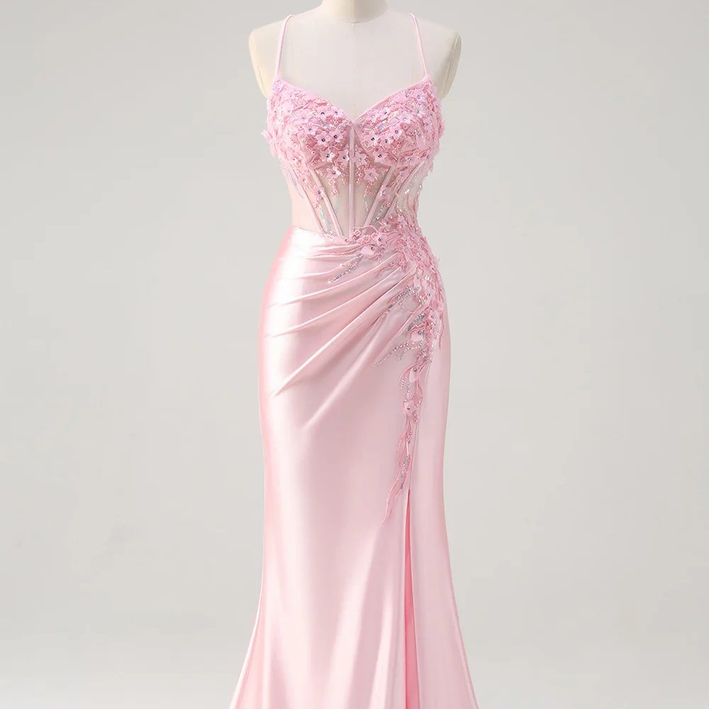 pink formal gown