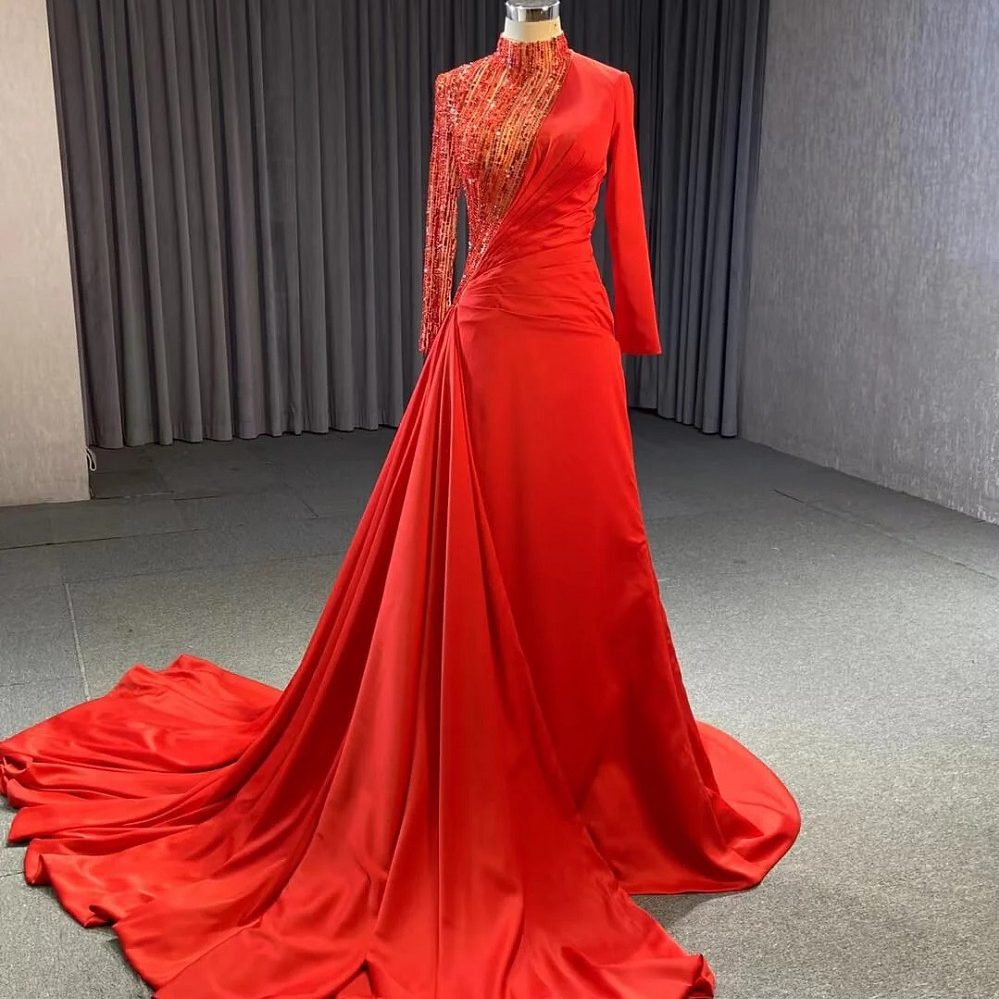 long sleeve evening gown
