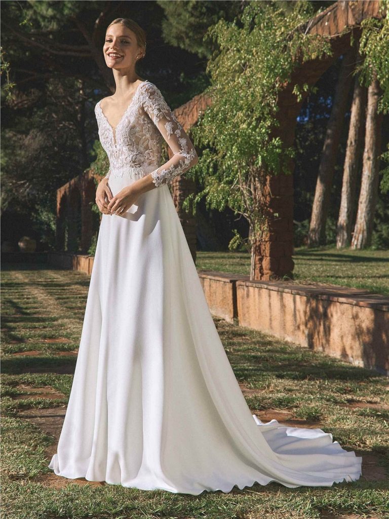long sleeve wedding gown