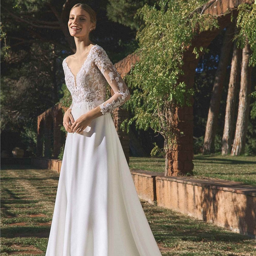long sleeve wedding gown