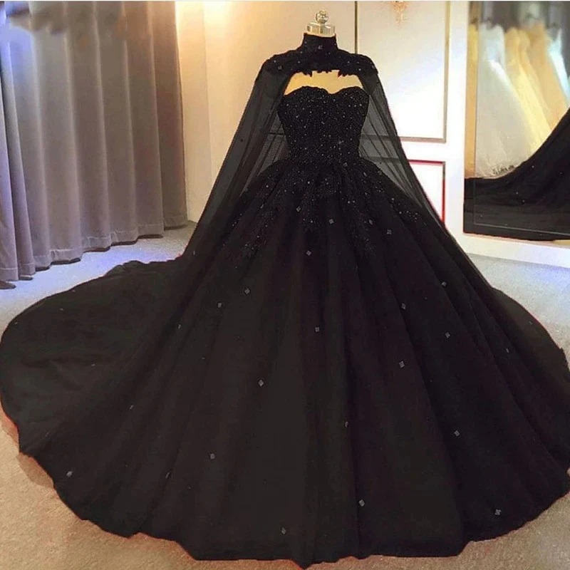 black ball gown dress