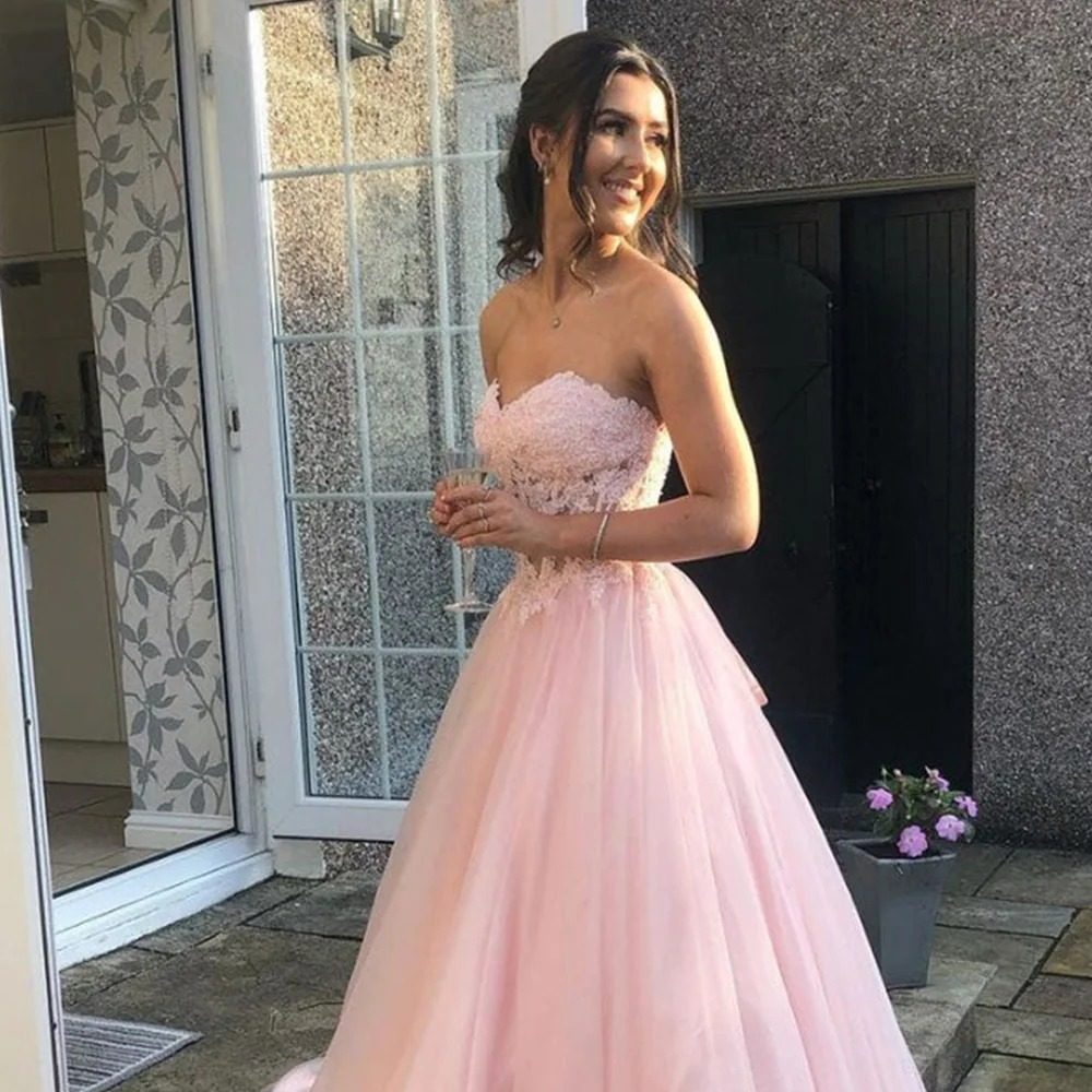 pink formal gown