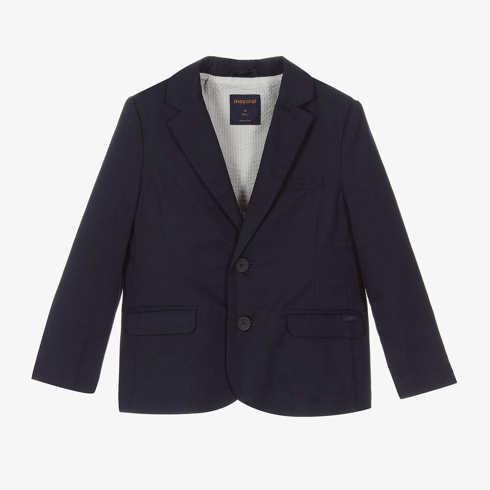 navy linen blazer