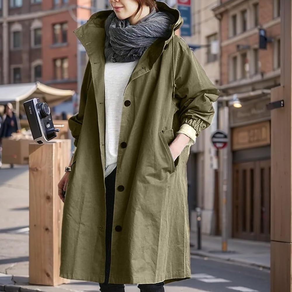 women's trench coat with hood