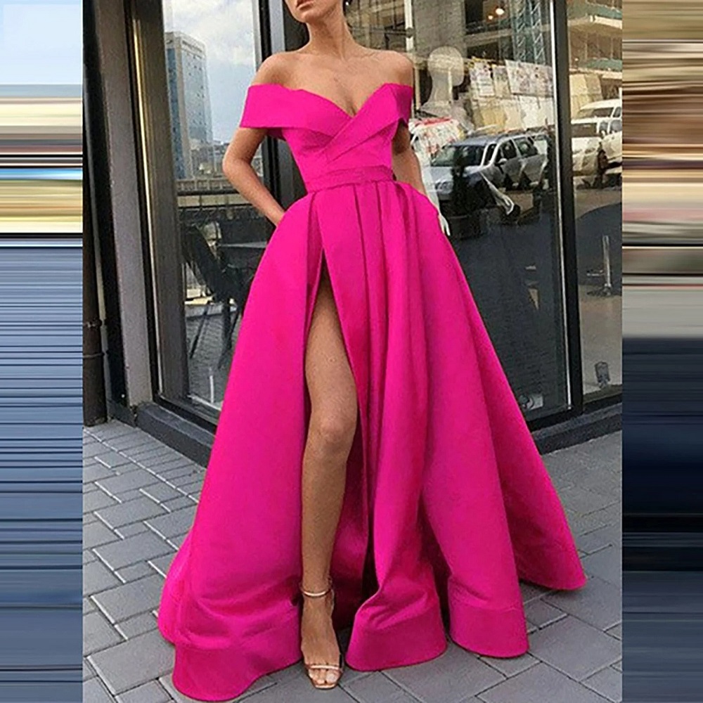 pink maxi dress formal