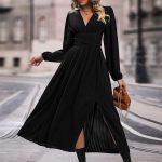 black maxi formal dress