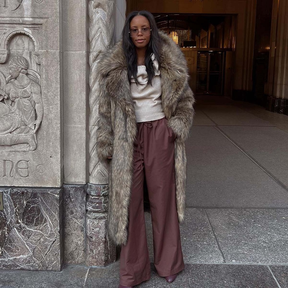 luxury faux fur coat
