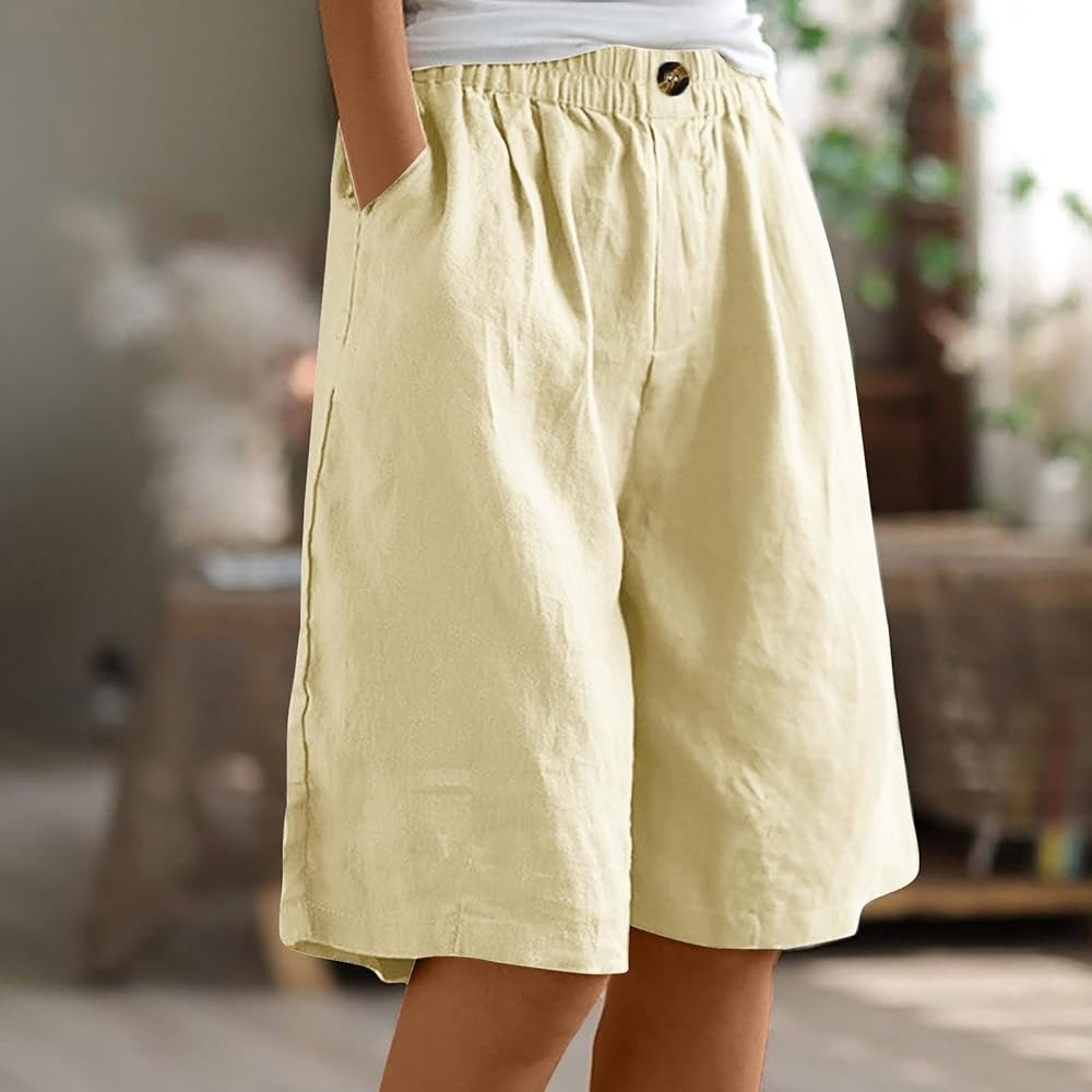 linen shorts women