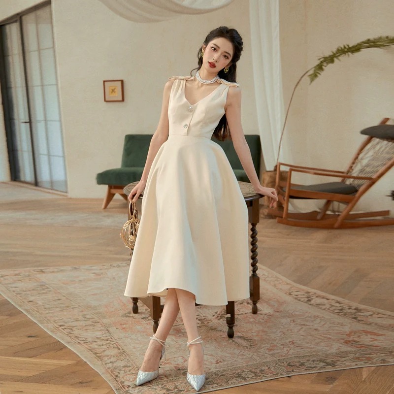 cream formal dress
