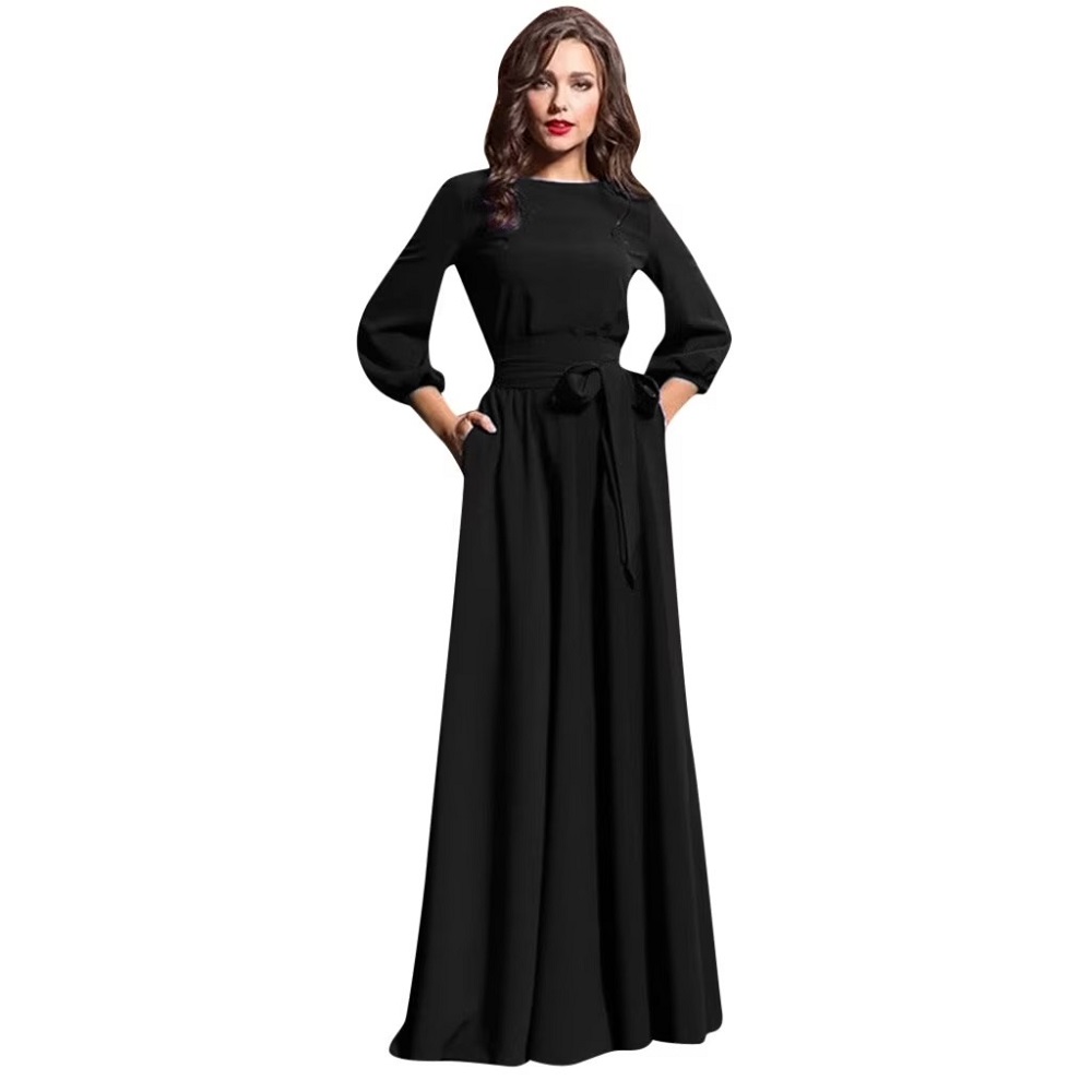 black maxi formal dress
