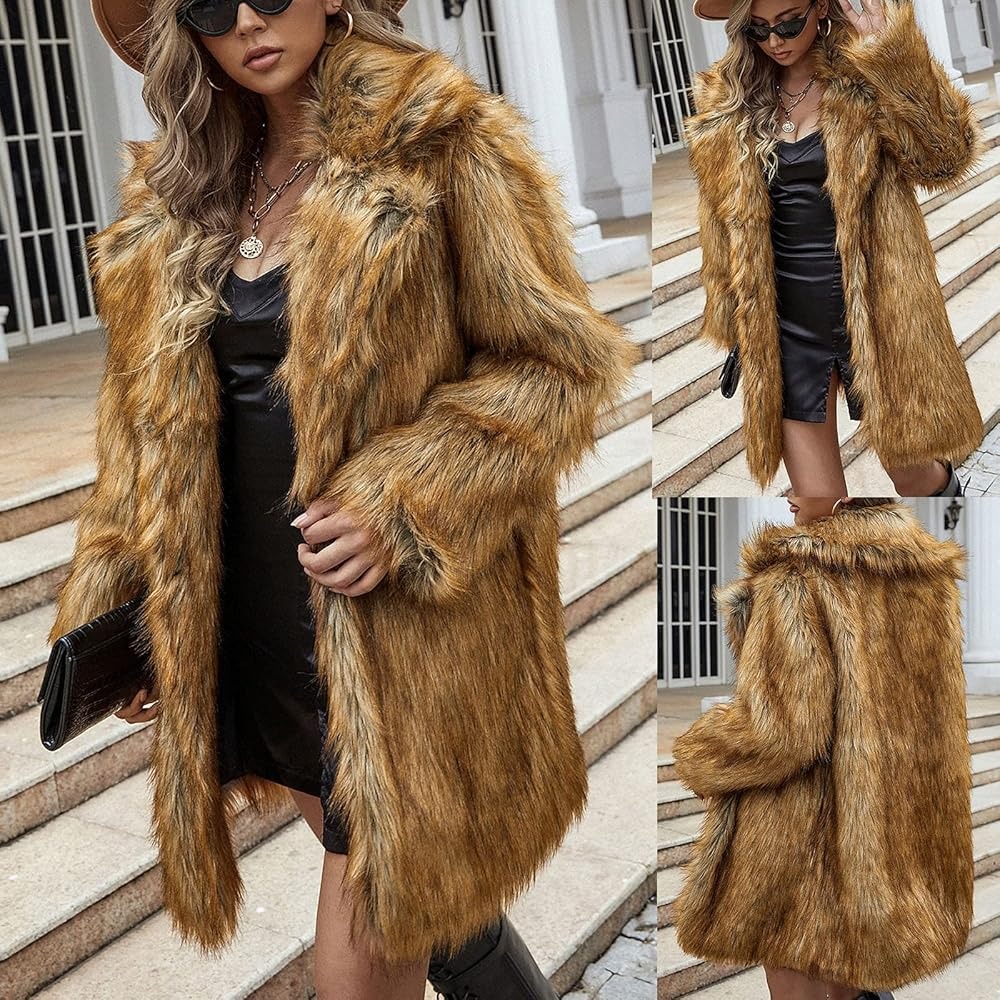 luxury faux fur coat