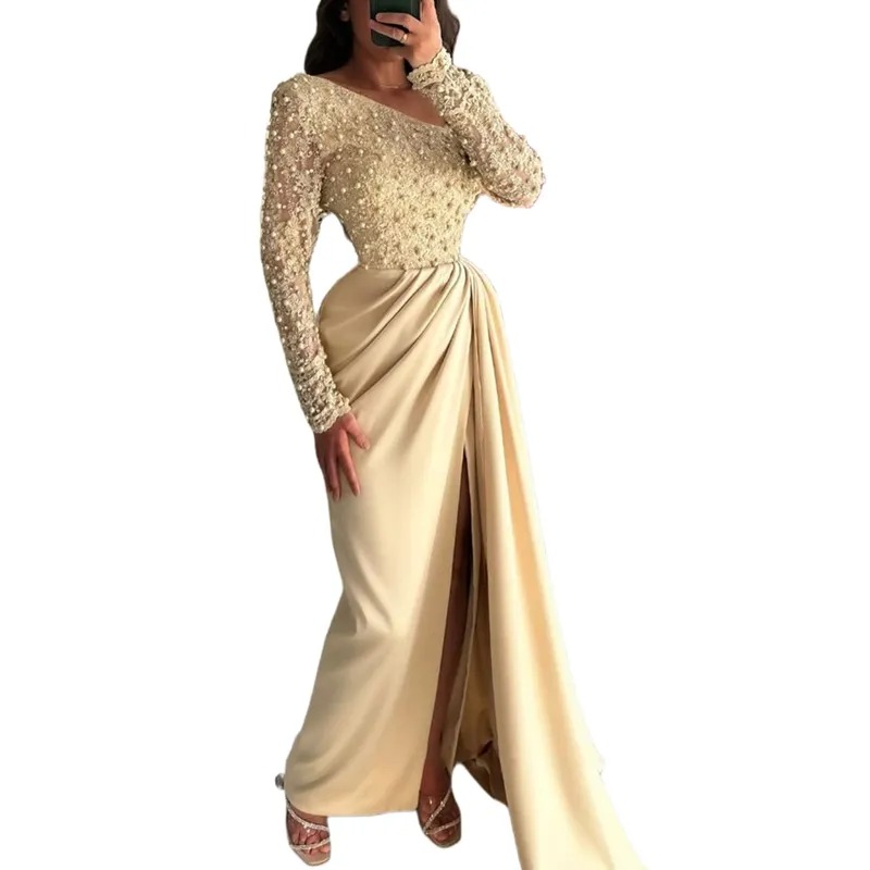 cream formal dress