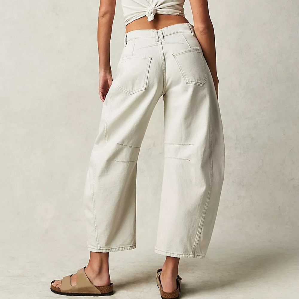 white straight leg jeans
