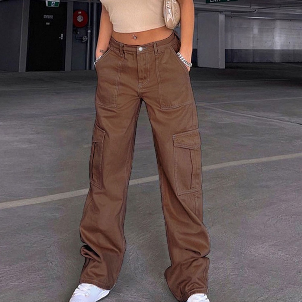 low rise cargo pants