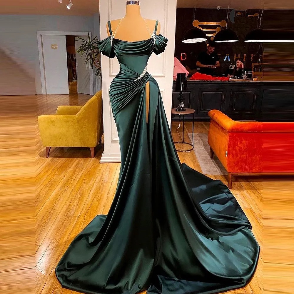 satin ball gown