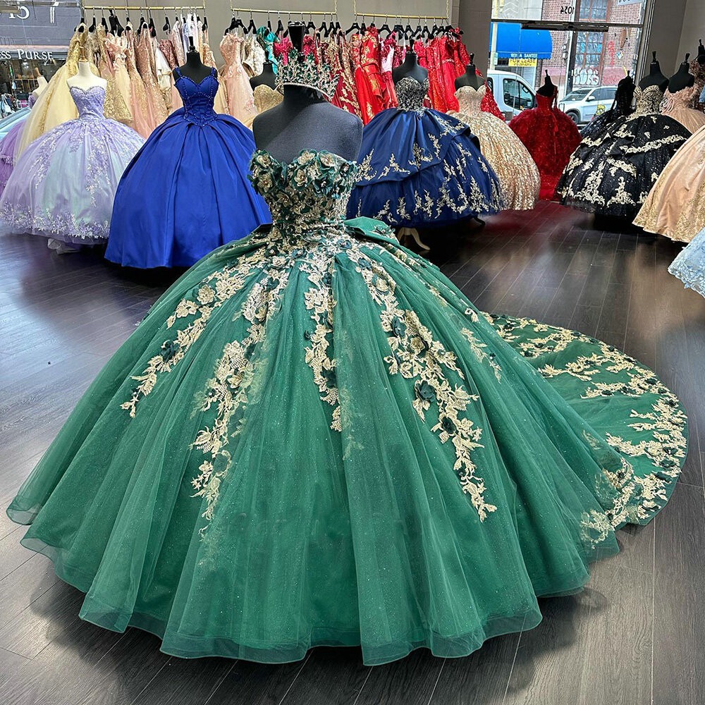 satin ball gown