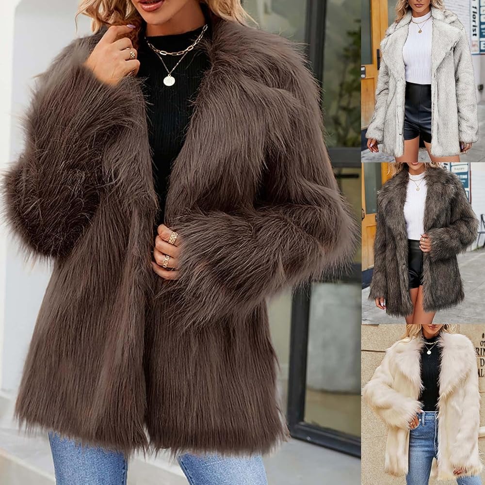 luxury faux fur coat