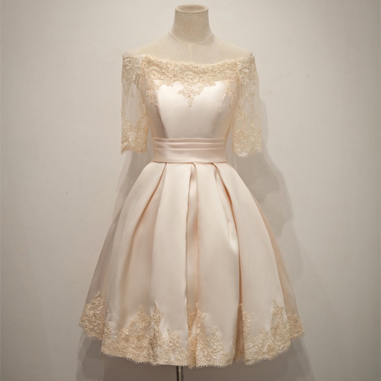 cream formal dress