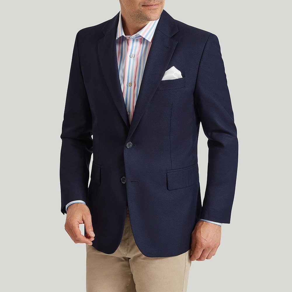 navy wool blazer