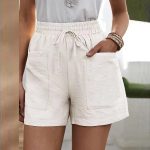 linen shorts women