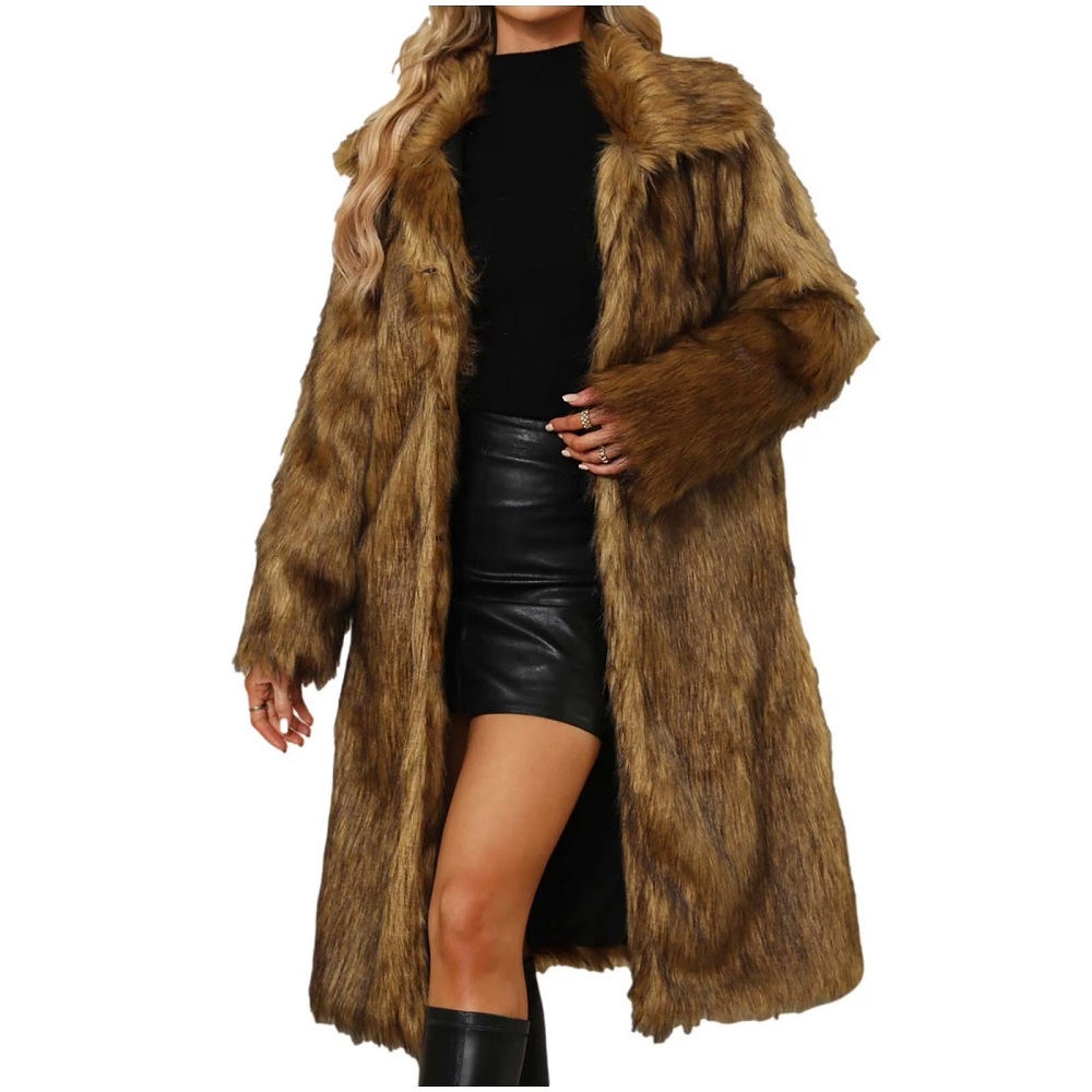 faux fur coat long
