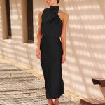black maxi formal dress