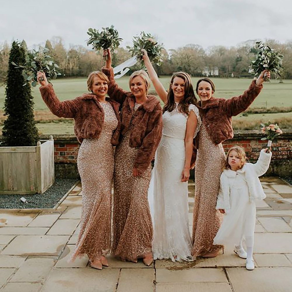 christmas bridesmaid dresses