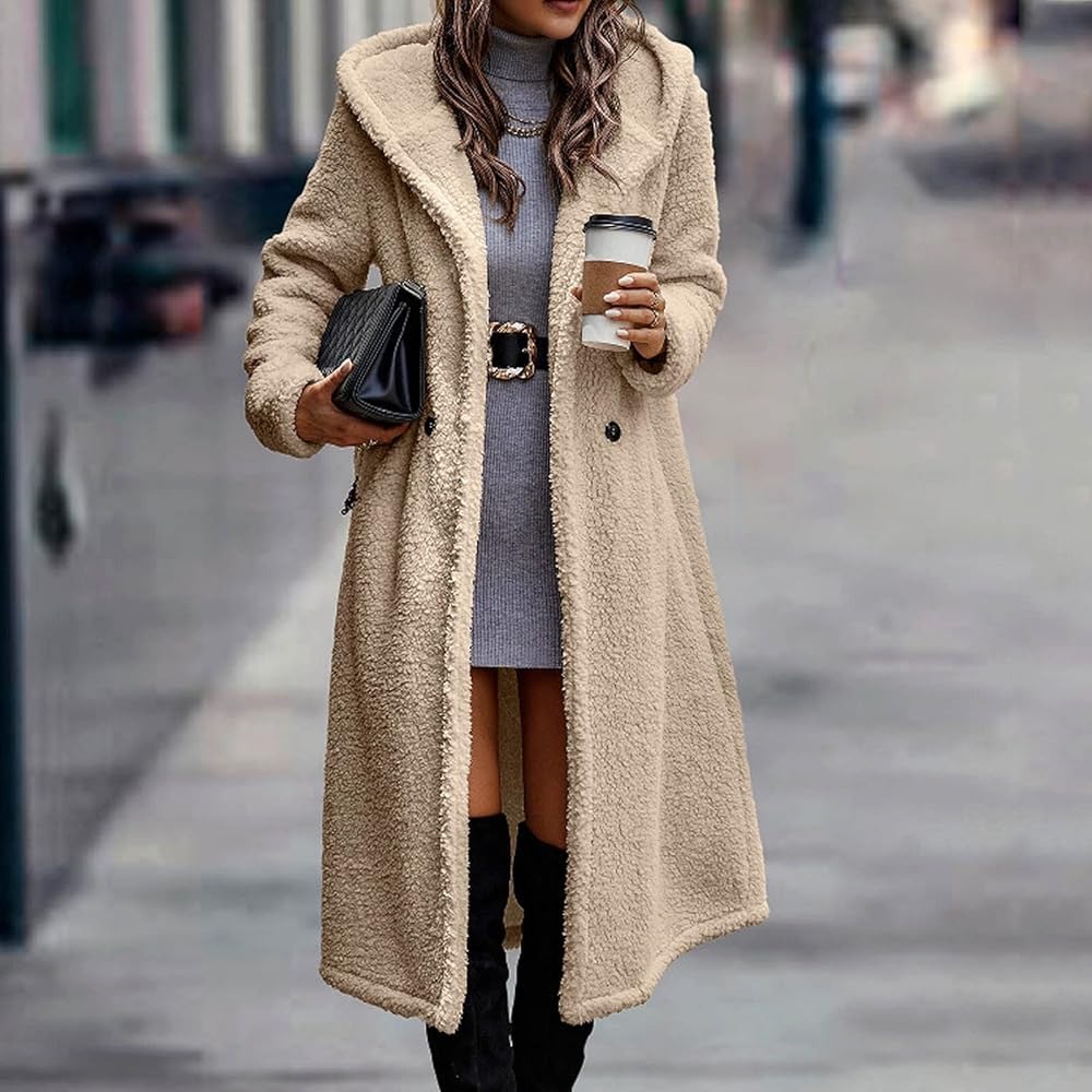 long fleece coat