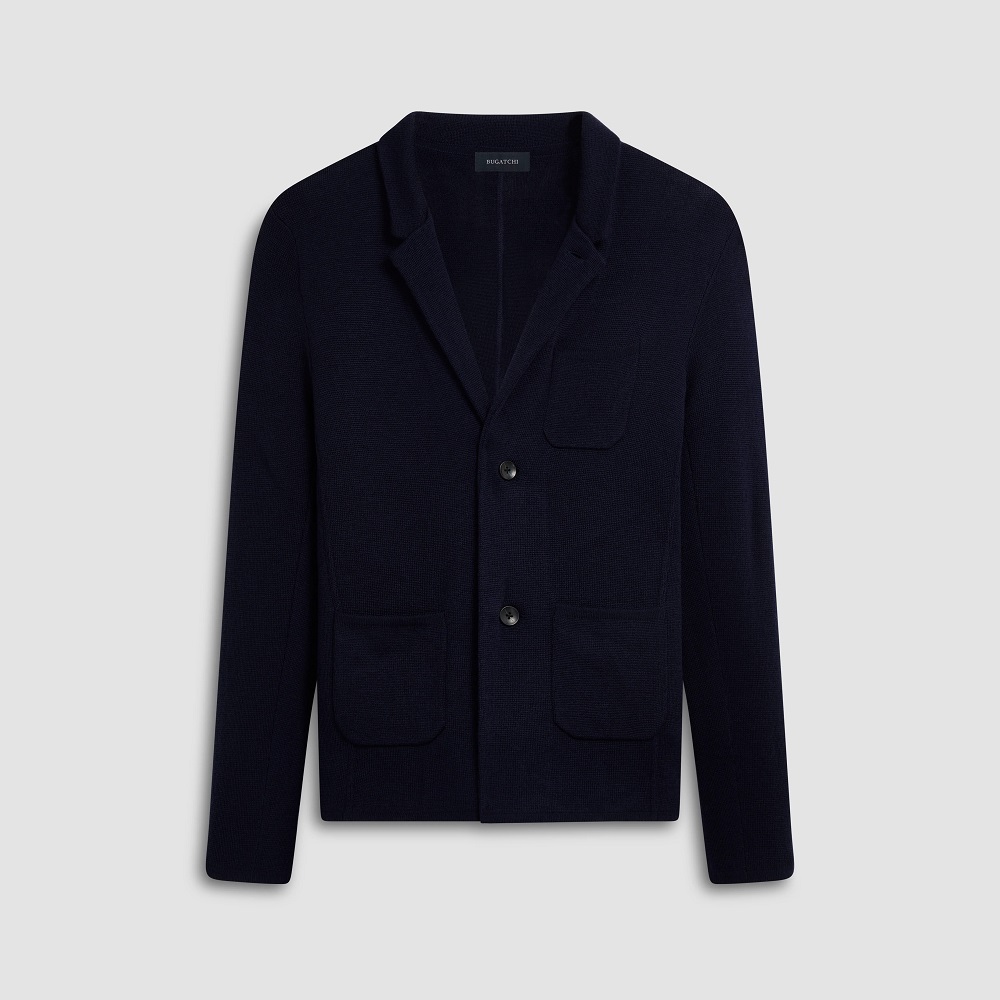 navy sweater blazer