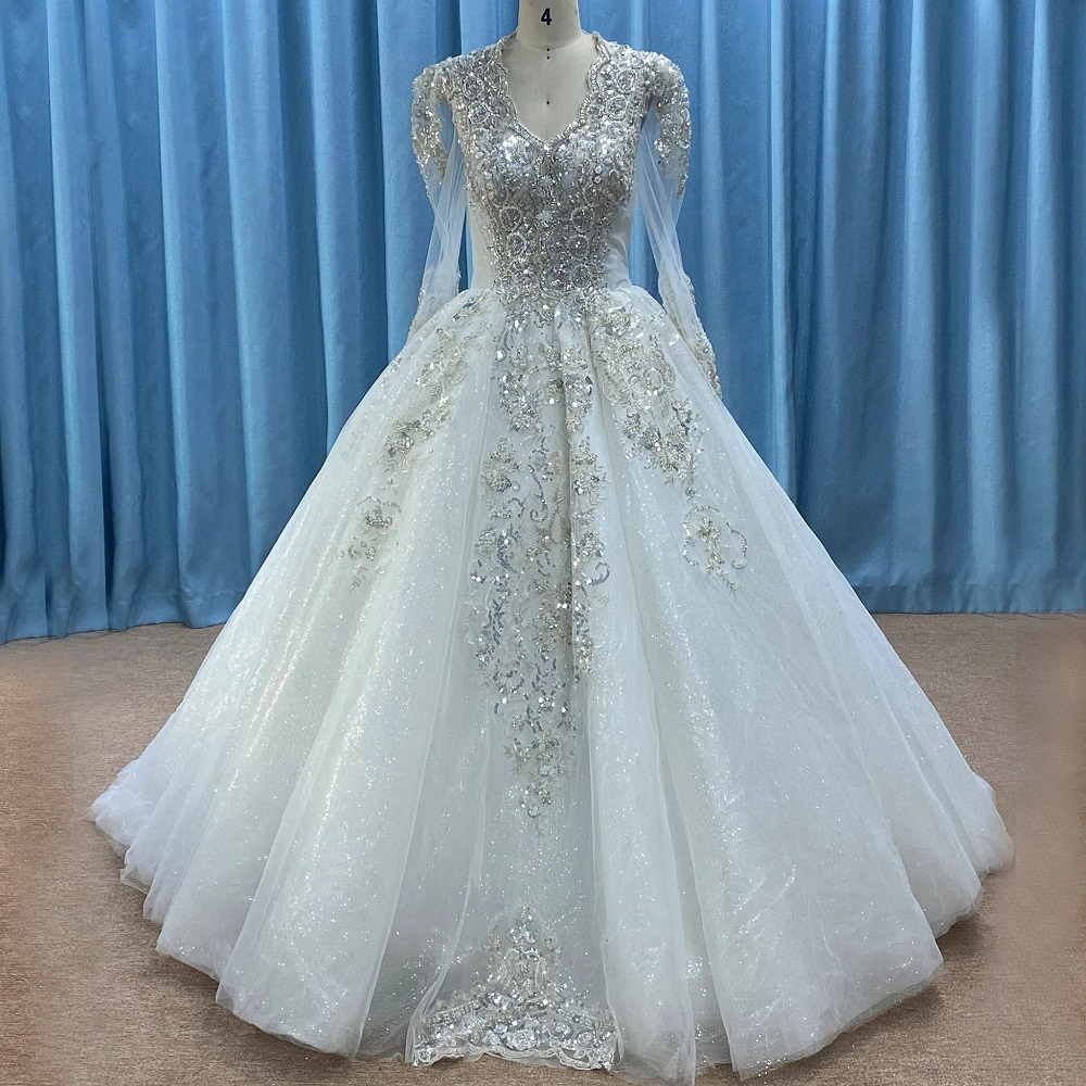 ball gown with sleeves