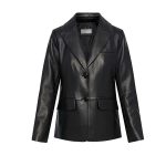 plus size leather blazer