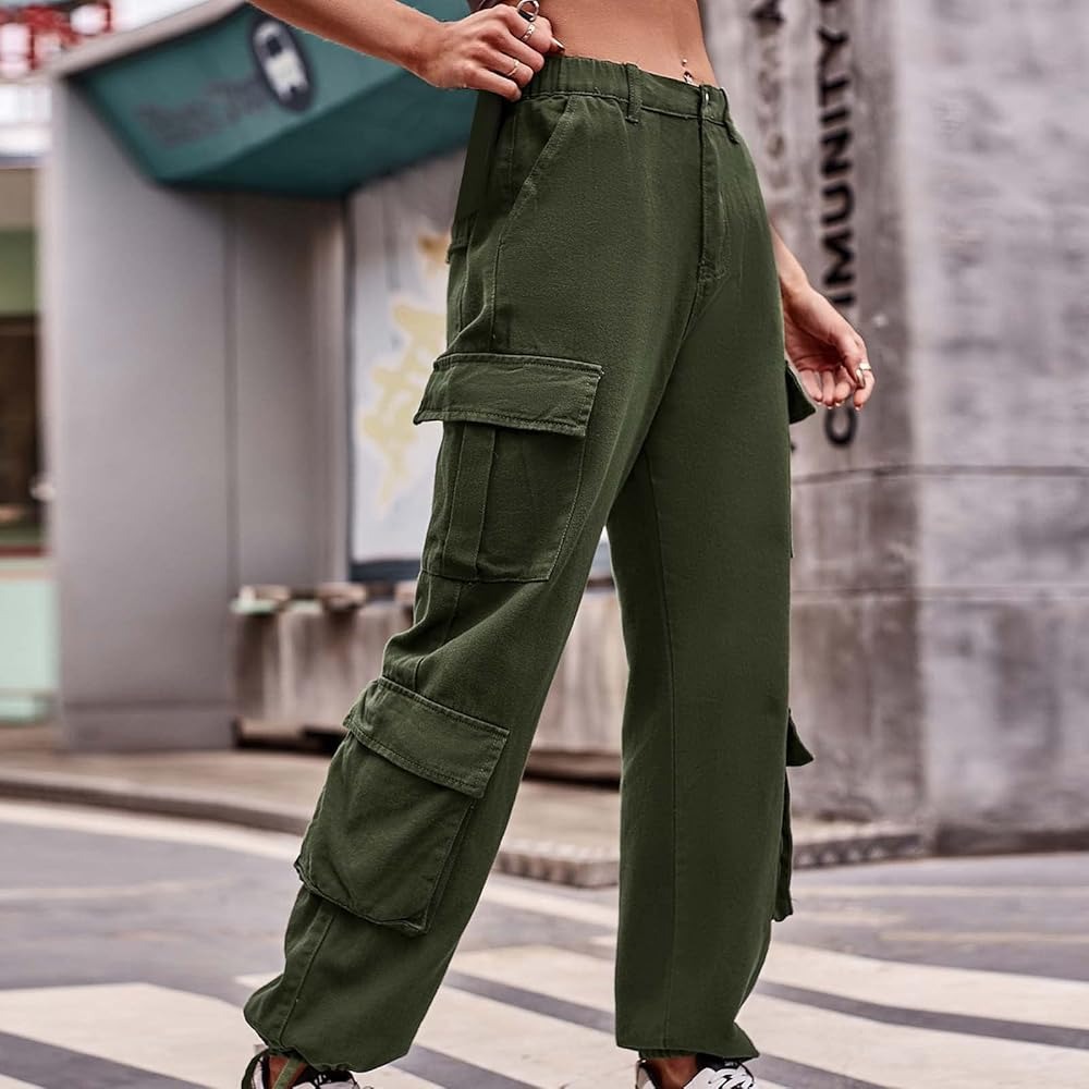 high waisted cargo pants