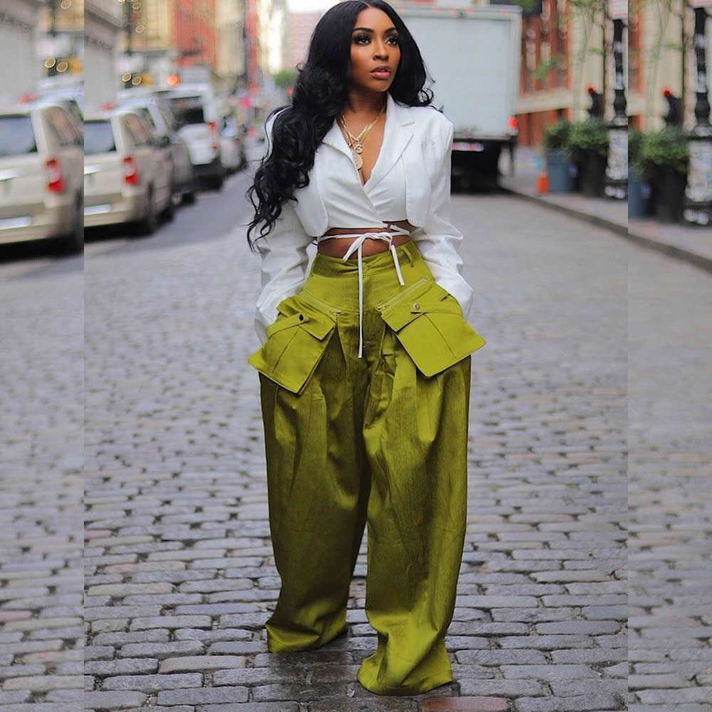 high waisted cargo pants