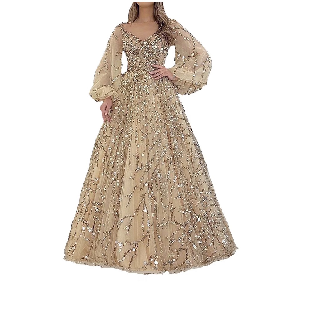 ball gown with sleeves