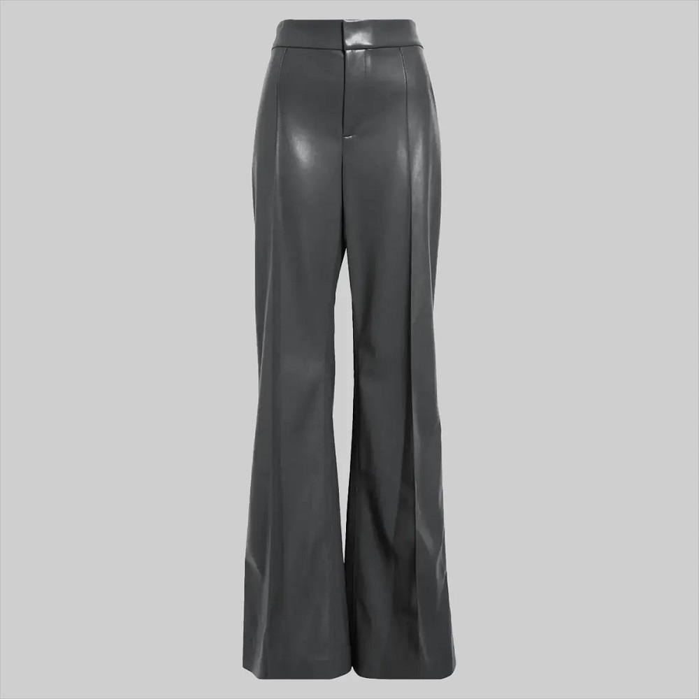leather flare pants
