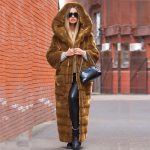 hooded faux fur coat