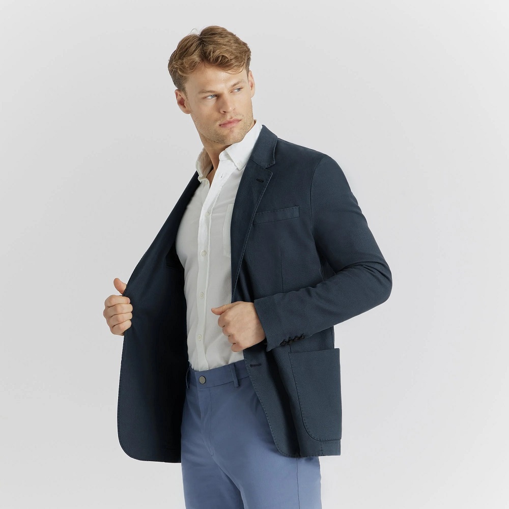 casual navy blazer