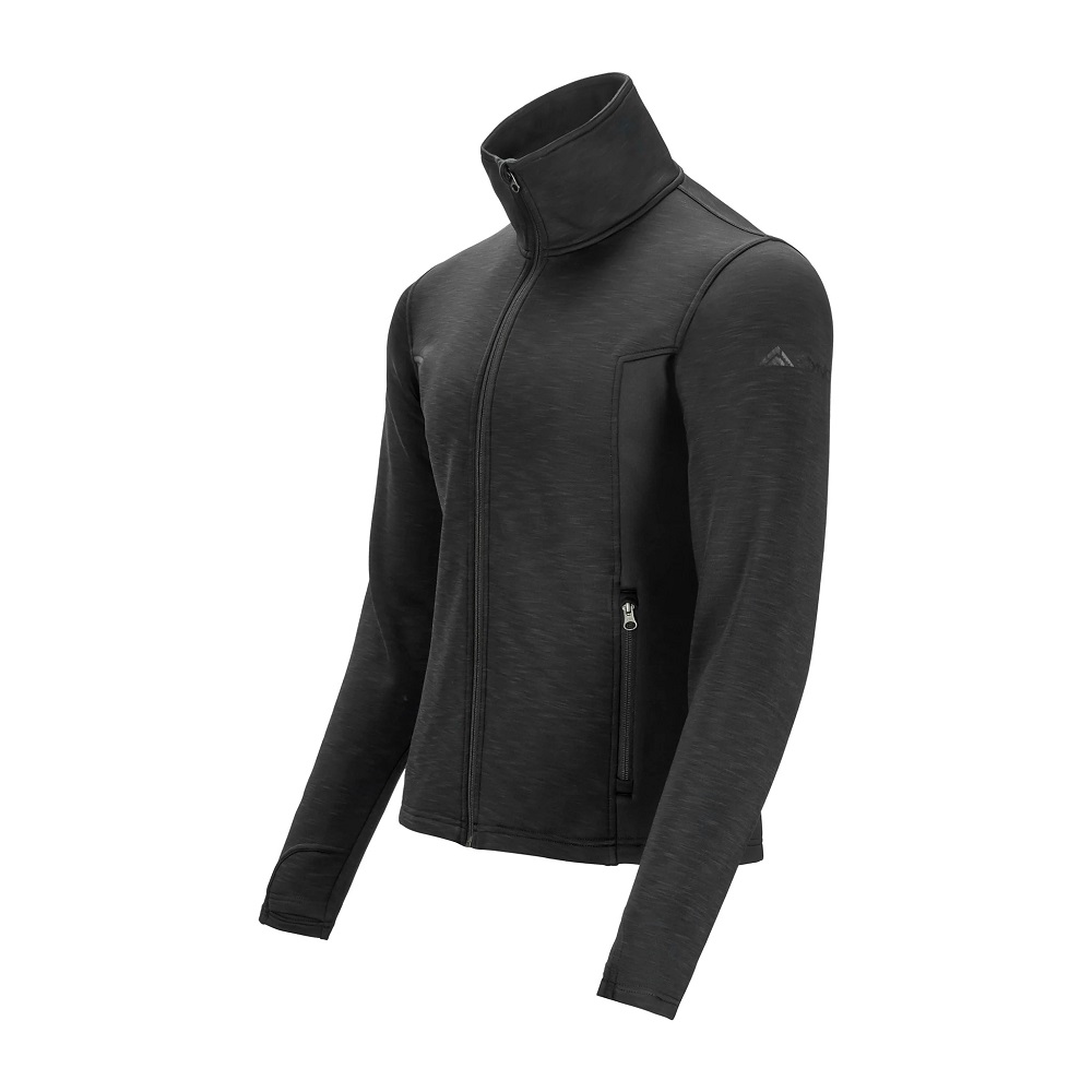 black fleece jacket